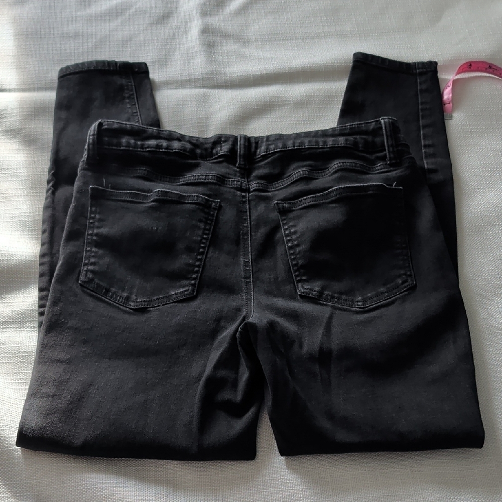 Black Women's Stretch Skinny Jeans - Picture 4 of 7